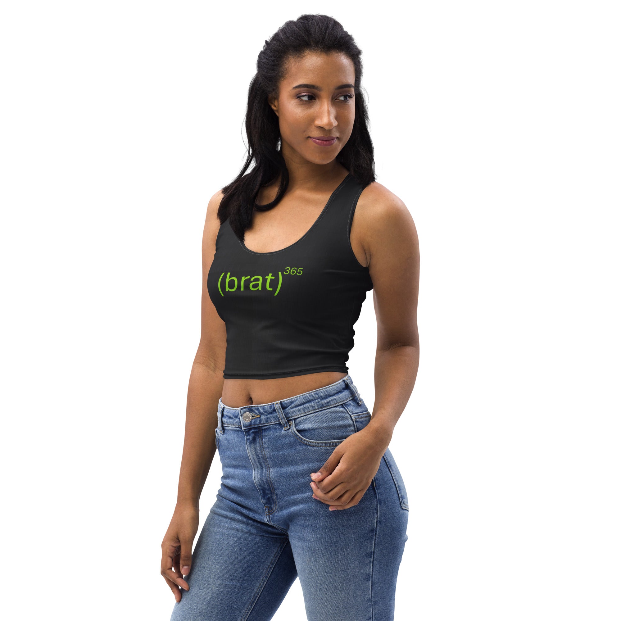 Brat Crop Tops- Sleeveless. Girls' Gym Crop Top. Party Crop Tee- Brat 365. WickedYo.